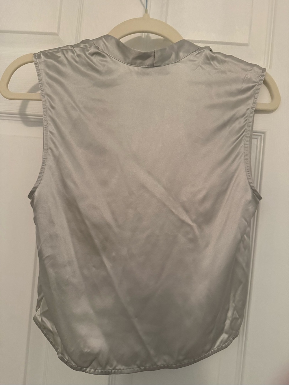 Auteur Silver Silk Sleeveless Crop Top Size XS NWT - Picture 2 of 5